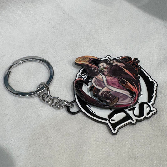 Demon Slayer Nezuko Kicking Keychain