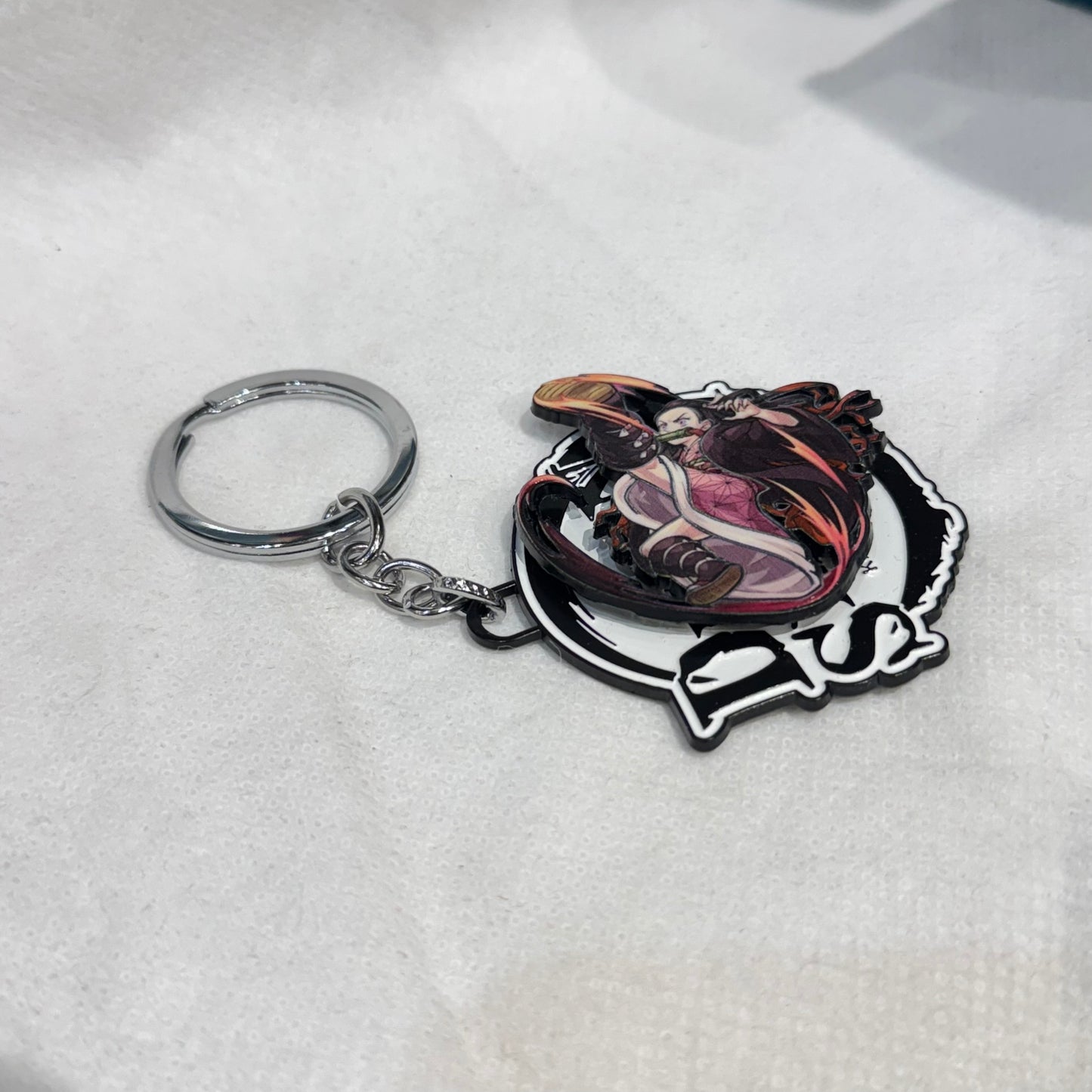 Demon Slayer Nezuko Kicking Keychain