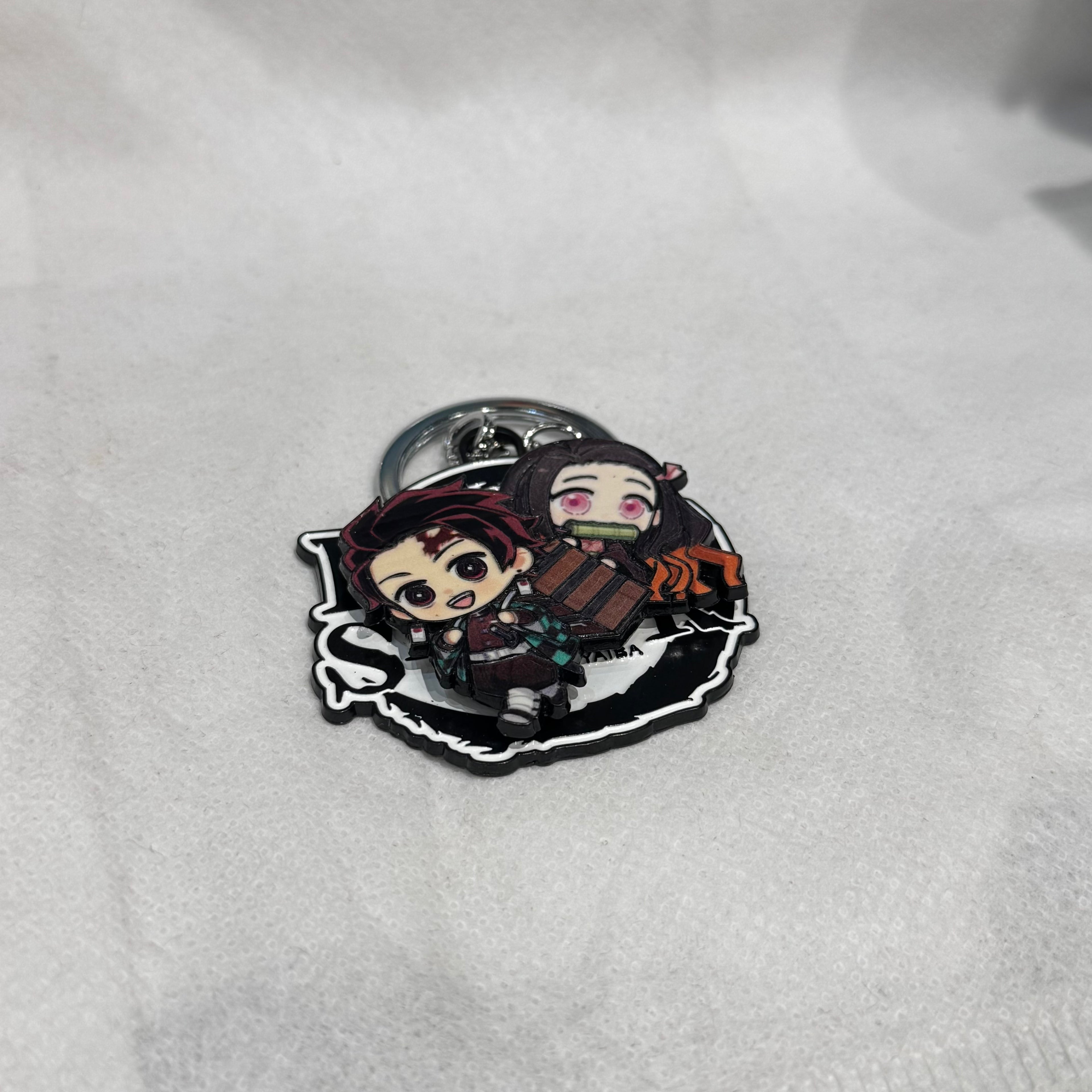 Demon Slayer Chibi Tanjiro & Nezuko Spinning Keychain