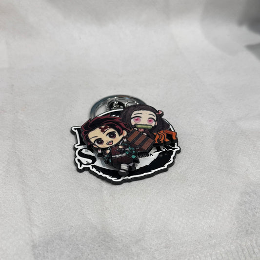 Demon Slayer Chibi Tanjiro & Nezuko Spinning Keychain
