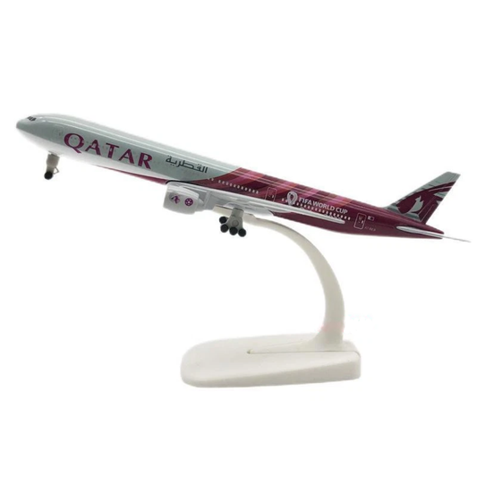 Qatar Airways FIFA World Cup Boeing 777 1:200 Scale Diecast Airplane Model (20cm)