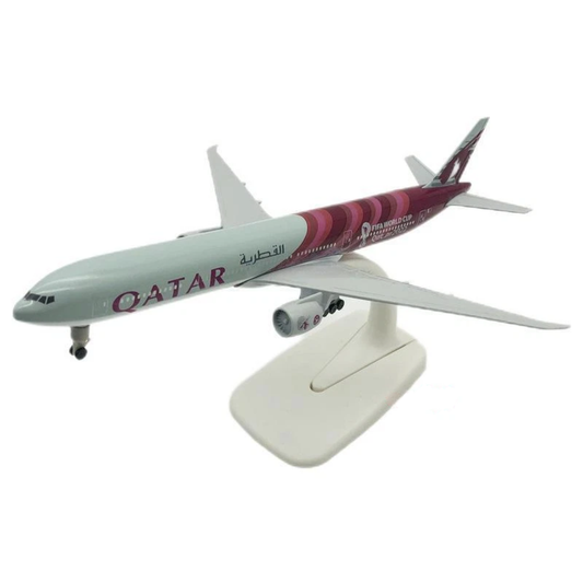 Qatar Airways FIFA World Cup Boeing 777 1:200 Scale Diecast Airplane Model (20cm)
