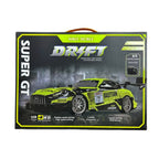 Super GT 1:16 4WD High-Speed Remote Control Drift Car with LED Headlights & Extra Drifting Tires (2.4GHz)