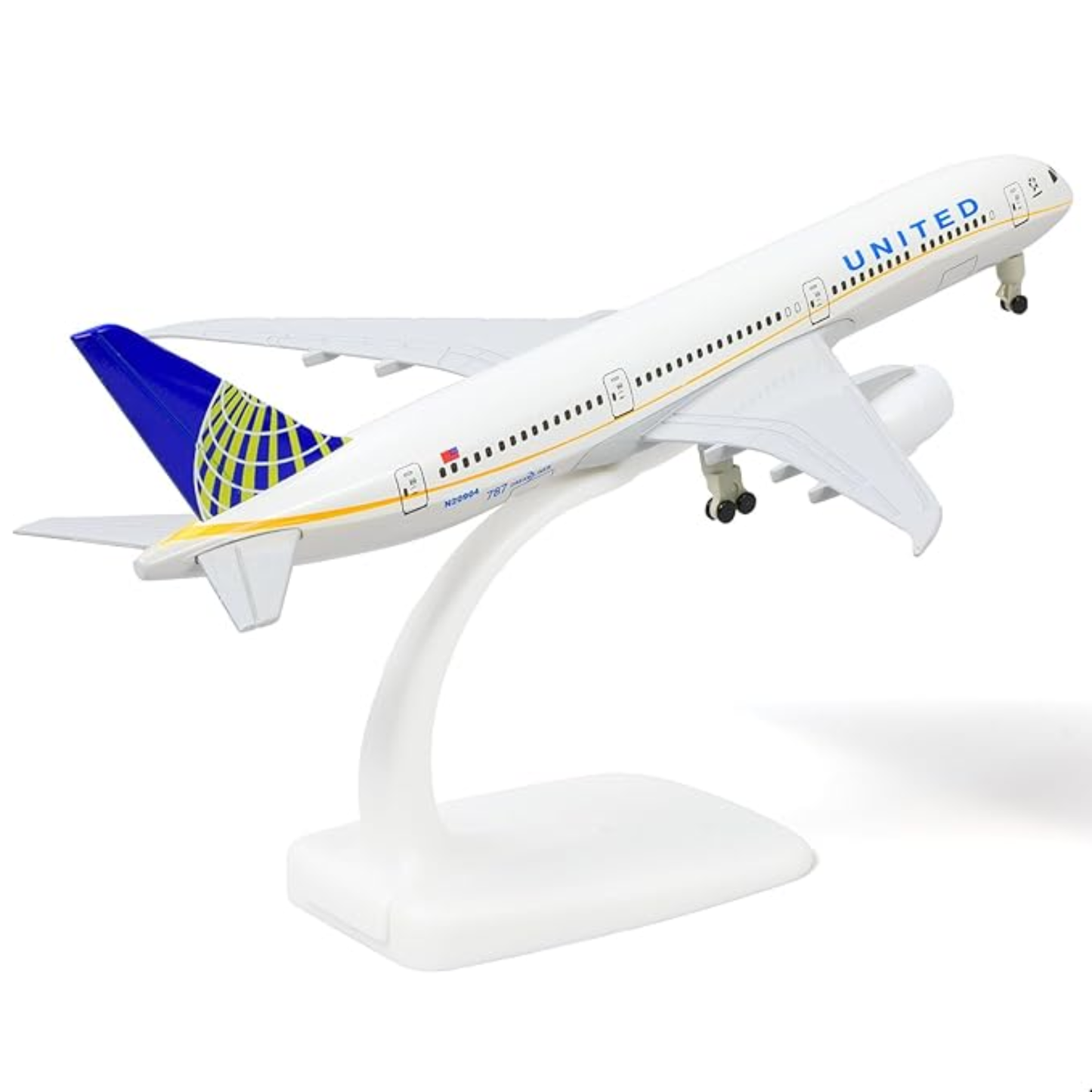 United Airlines Boeing 777 300ER 1:200 Scale Diecast Airplane Model (20cm)