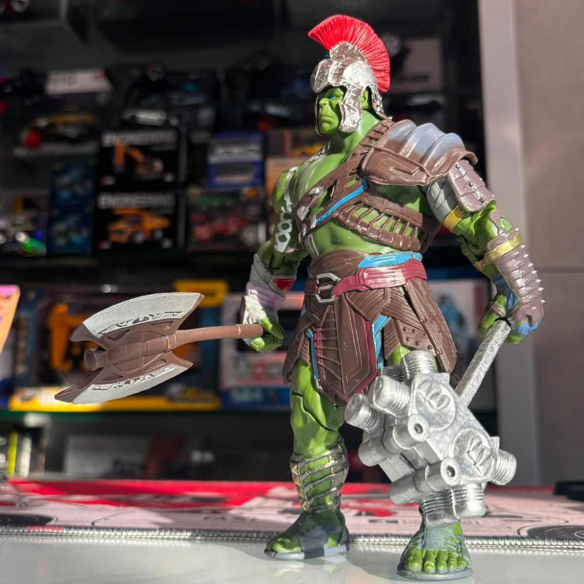 Gladiator Hulk Action Figure with Battle Axe & War Hammer
