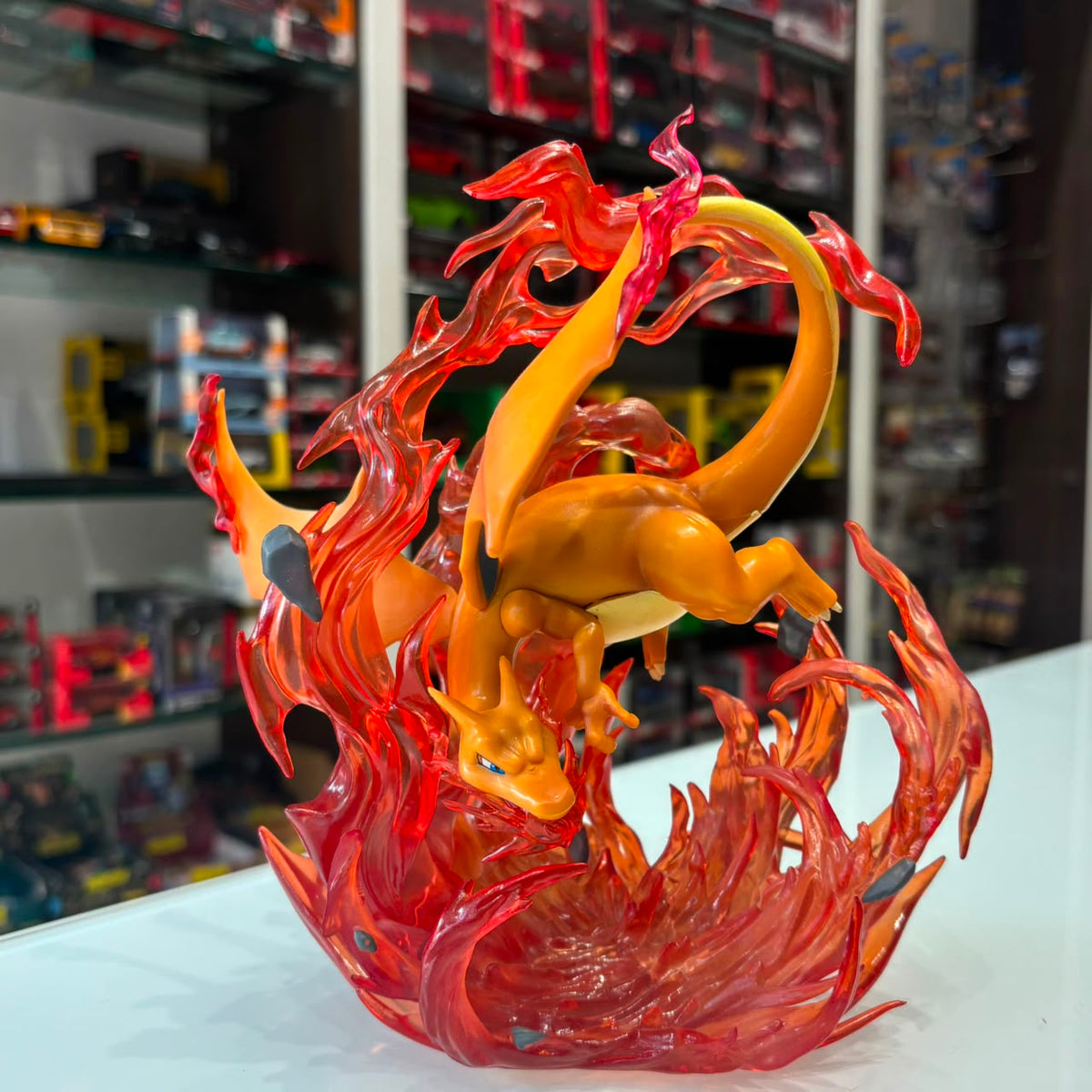 Pokémon Charizard Flame Vortex Statue Collectible Figure with Fire Effects