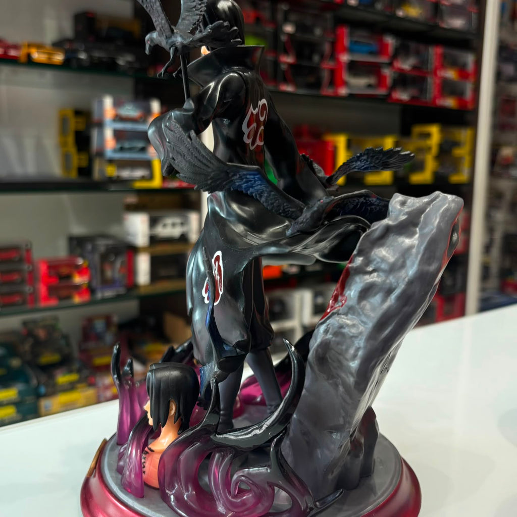 Naruto Shippuden Uchiha Itachi Crow Genjutsu Statue with Alternate Head