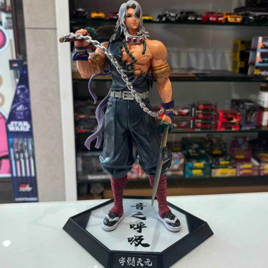 Demon Slayer Tengen Uzui Sound Hashira Figure with Dual Nichirin Blades & Display Base