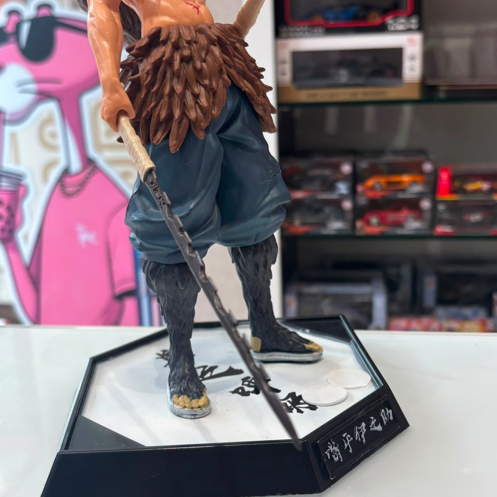 Demon Slayer Inosuke Hashibira Unmasked Boar Pelt Collectible Anime Figure
