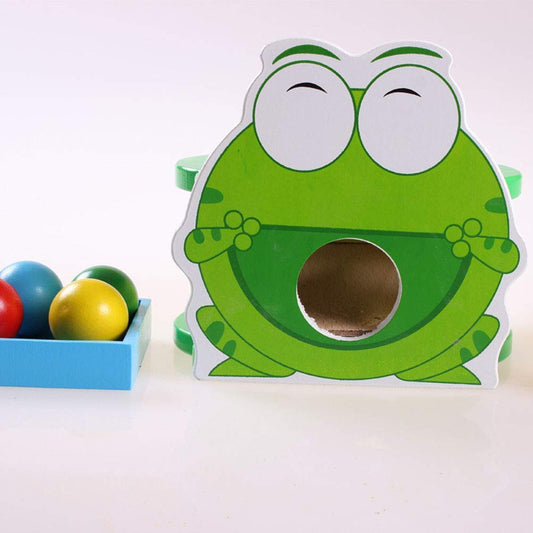 Wooden Hammer and Peg Toy Frog