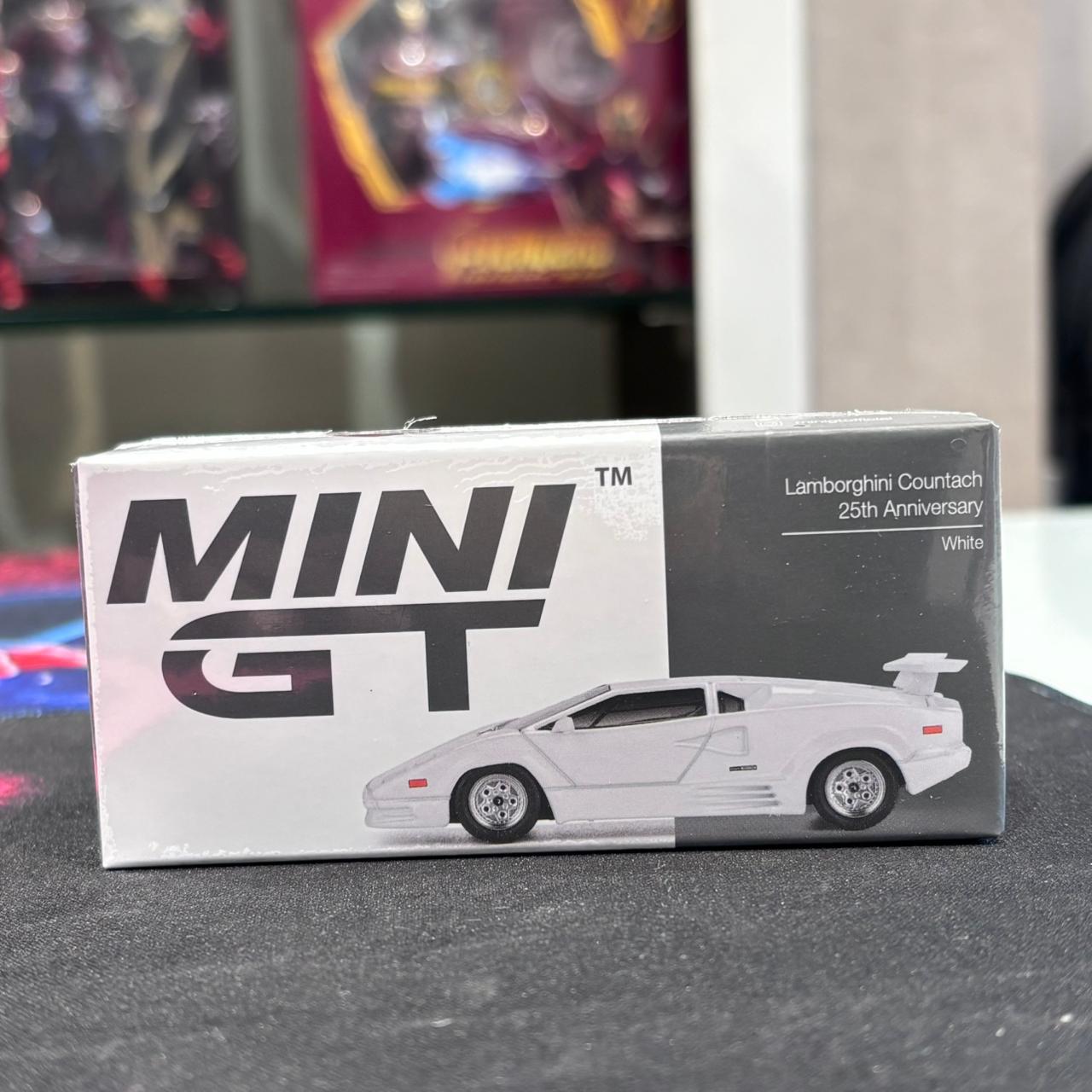 MiniGT 1:64 Lamborghini Countach 25th Anniversary White Diecast Model