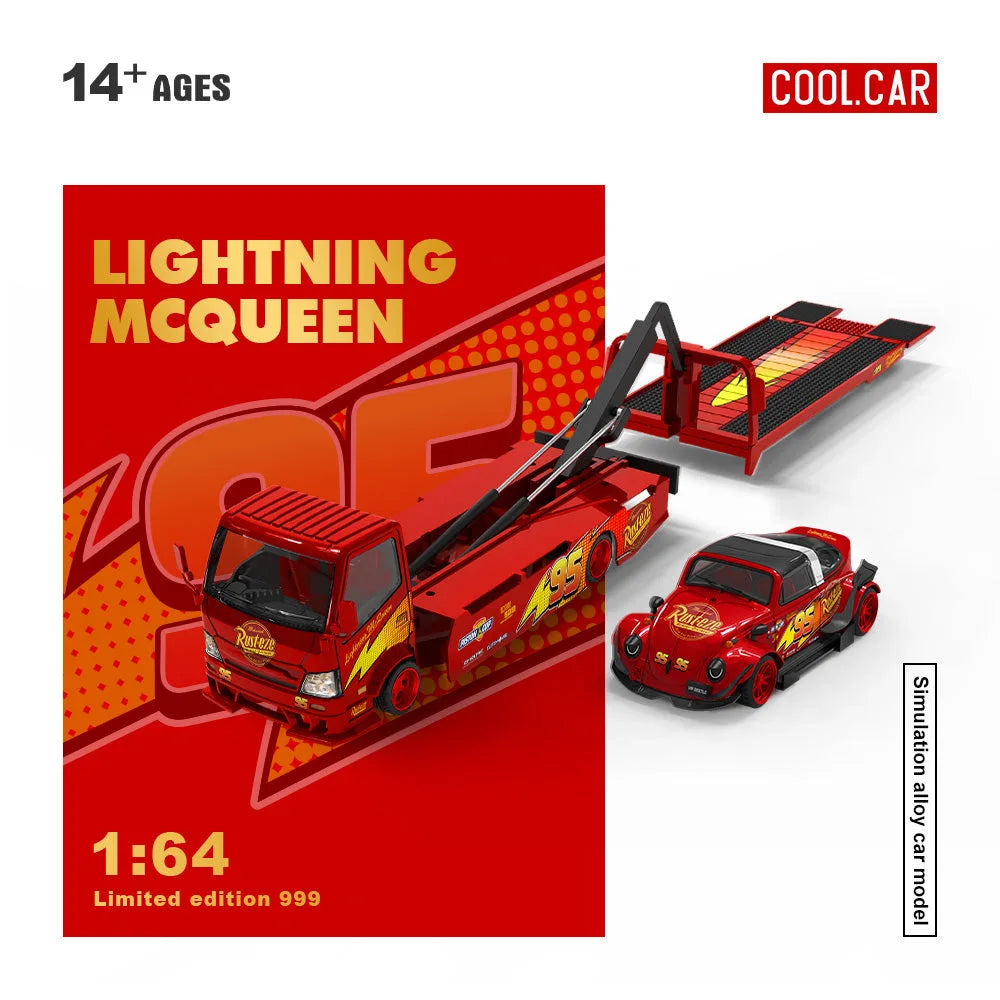 COOLCAR Volkswagen Beetle & Hino 300 Lightning McQueen Livery