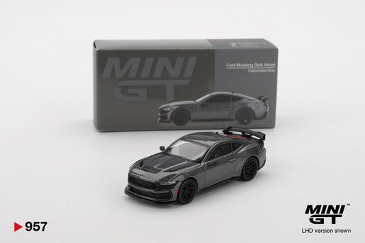MiniGT 1:64 Ford Mustang Dark Horse 2024 Carbonized Gray Diecast Model