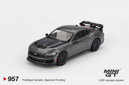 MiniGT 1:64 Ford Mustang Dark Horse 2024 Carbonized Gray Diecast Model