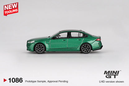 MiniGT 1:64 BMW M5 Isle of Man Green Metallic Diecast Model