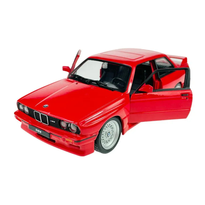 Bburago 1:24 1988 BMW M3 E30 Red Diecast Car