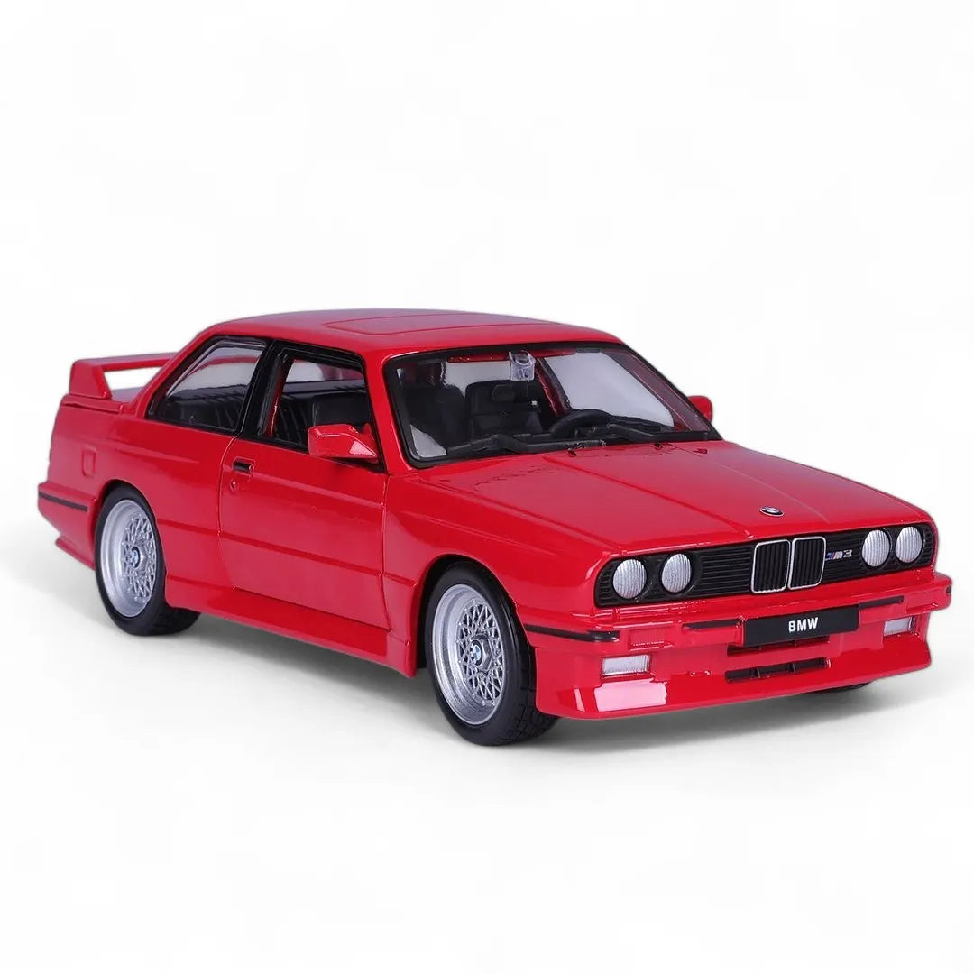 Bburago 1:24 1988 BMW M3 E30 Red Diecast Car