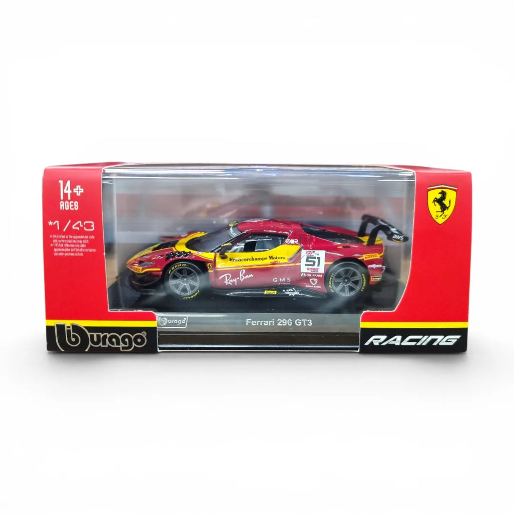 Bburago 2025 Ferrari 296 GT3 #51 1:43 Scale Diecast Model