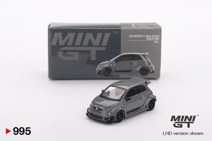 MiniGT 1:64 Abarth 595 LB-WORKS x Abas Works Grey Diecast Model