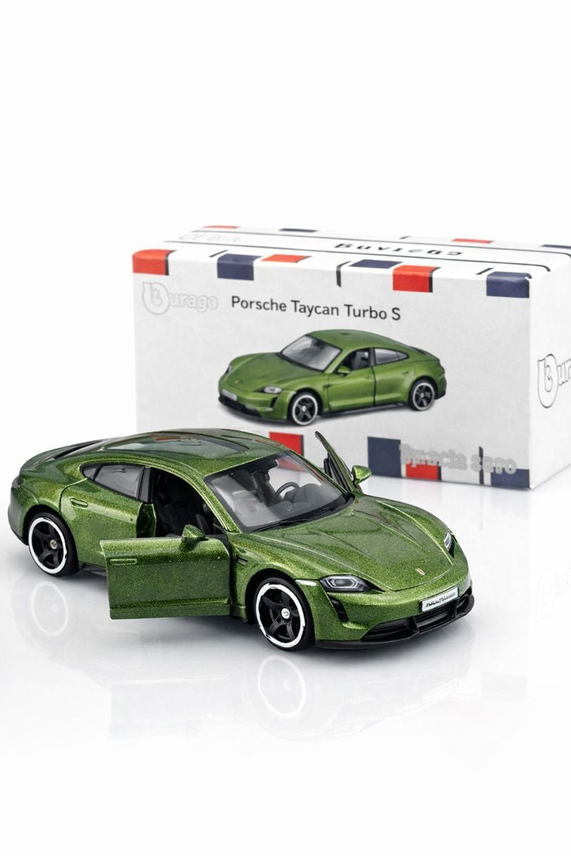 Porsche Taycan Turbo S Official 1:64 Scale Model Car by Bburago