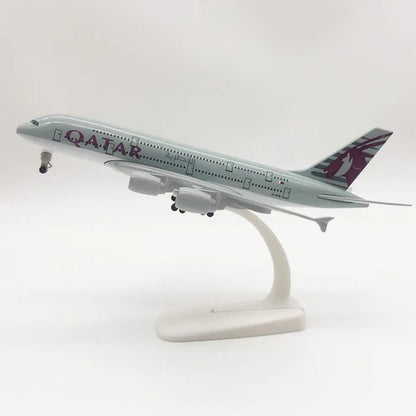 Qatar Airways Airbus A380 1:200 Scale Diecast Airplane Model (20cm)