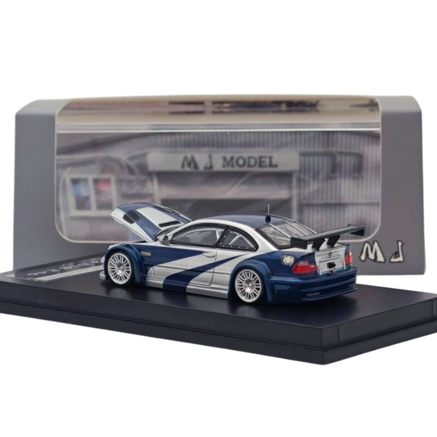 MJ Model BMW M3 GTR E46 Need For Speed Livery 1:64 Scale Diecast Model Car