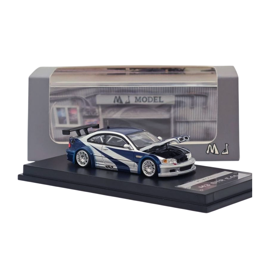 MJ Model BMW M3 GTR E46 Need For Speed Livery 1:64 Scale Diecast Model Car