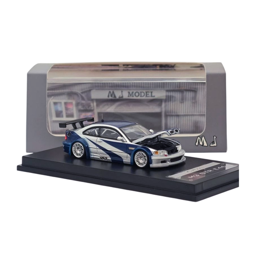 MJ Model BMW M3 GTR E46 Need For Speed Livery 1:64 Scale Diecast Model Car