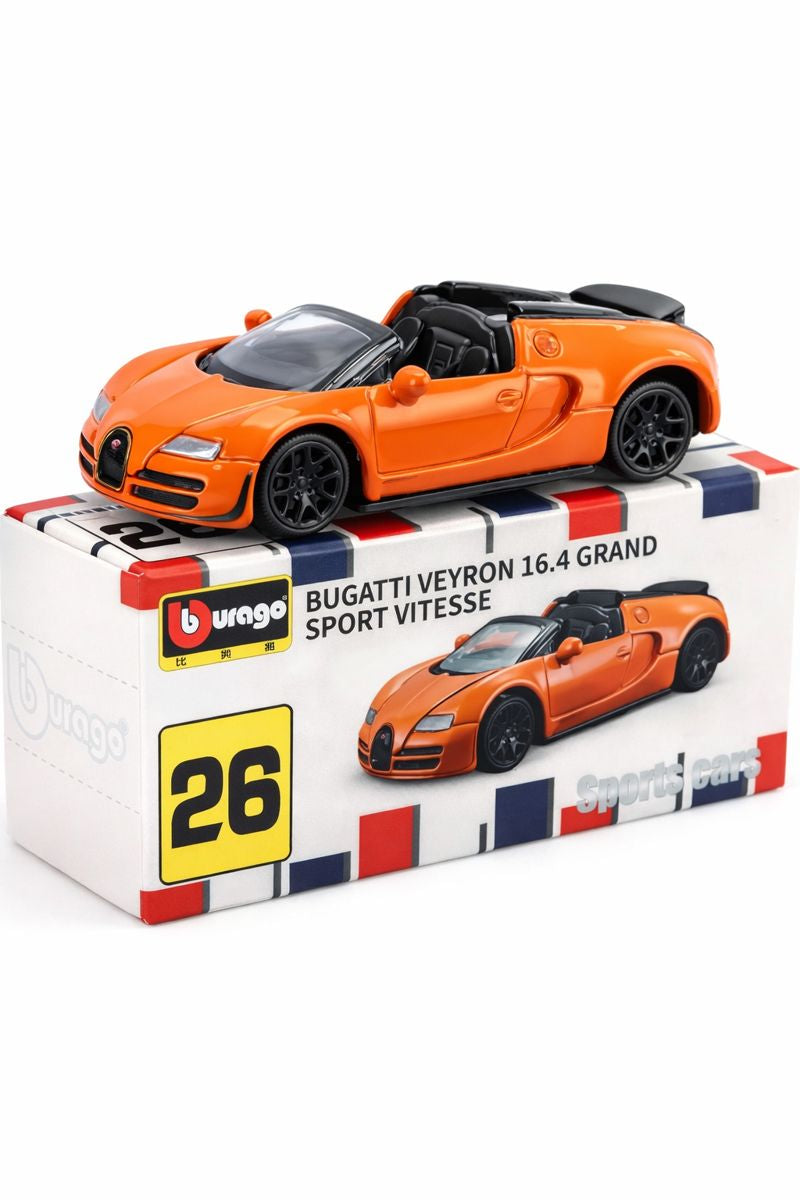 Bugatti Veyron 16.4 Grand Sport Vitesse Official 1:64 Scale Model Car by Bburago