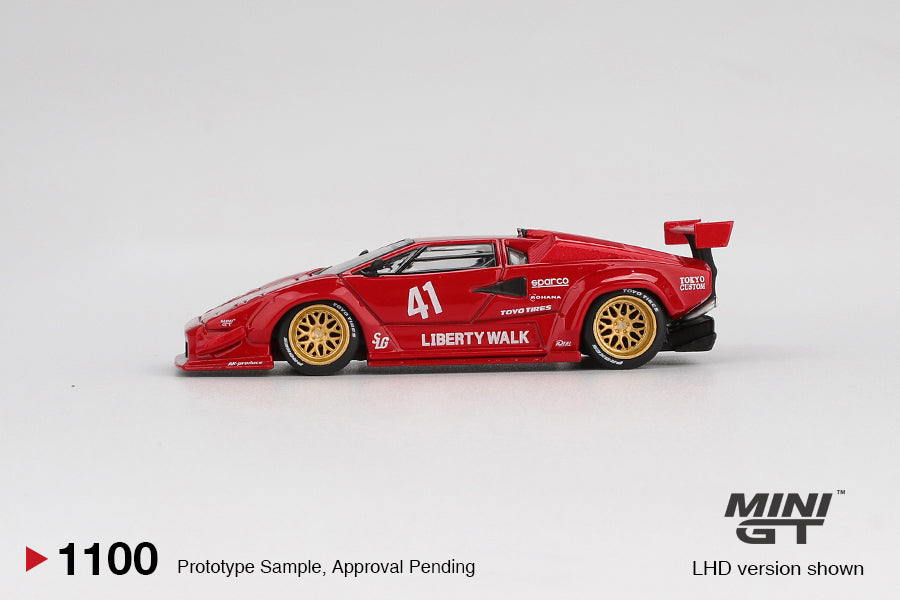 MiniGT 1:64 Lamborghini Countach LB-WORKS Red Diecast Model