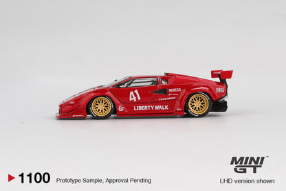 MiniGT 1:64 Lamborghini Countach LB-WORKS Red Diecast Model