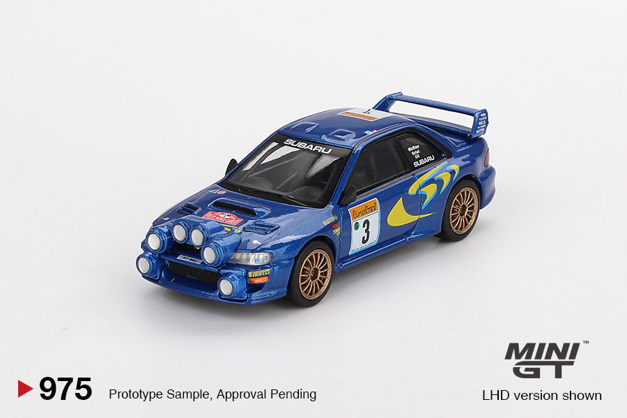 MiniGT 1:64 Subaru Impreza WRC98 1998 Rally Monte-Carlo 3rd Place #3 Diecast Model