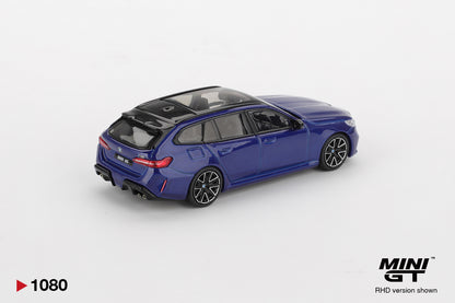 MiniGT 1:64 BMW M5 Touring Marina Bay Blue Metallic Diecast Model
