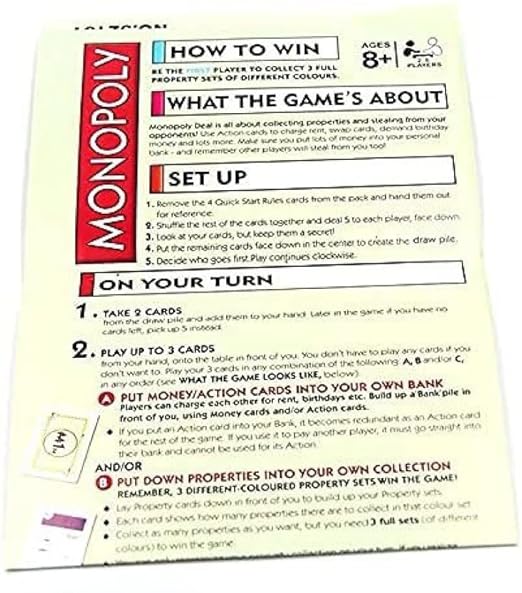 Monopoly Deal Card Game