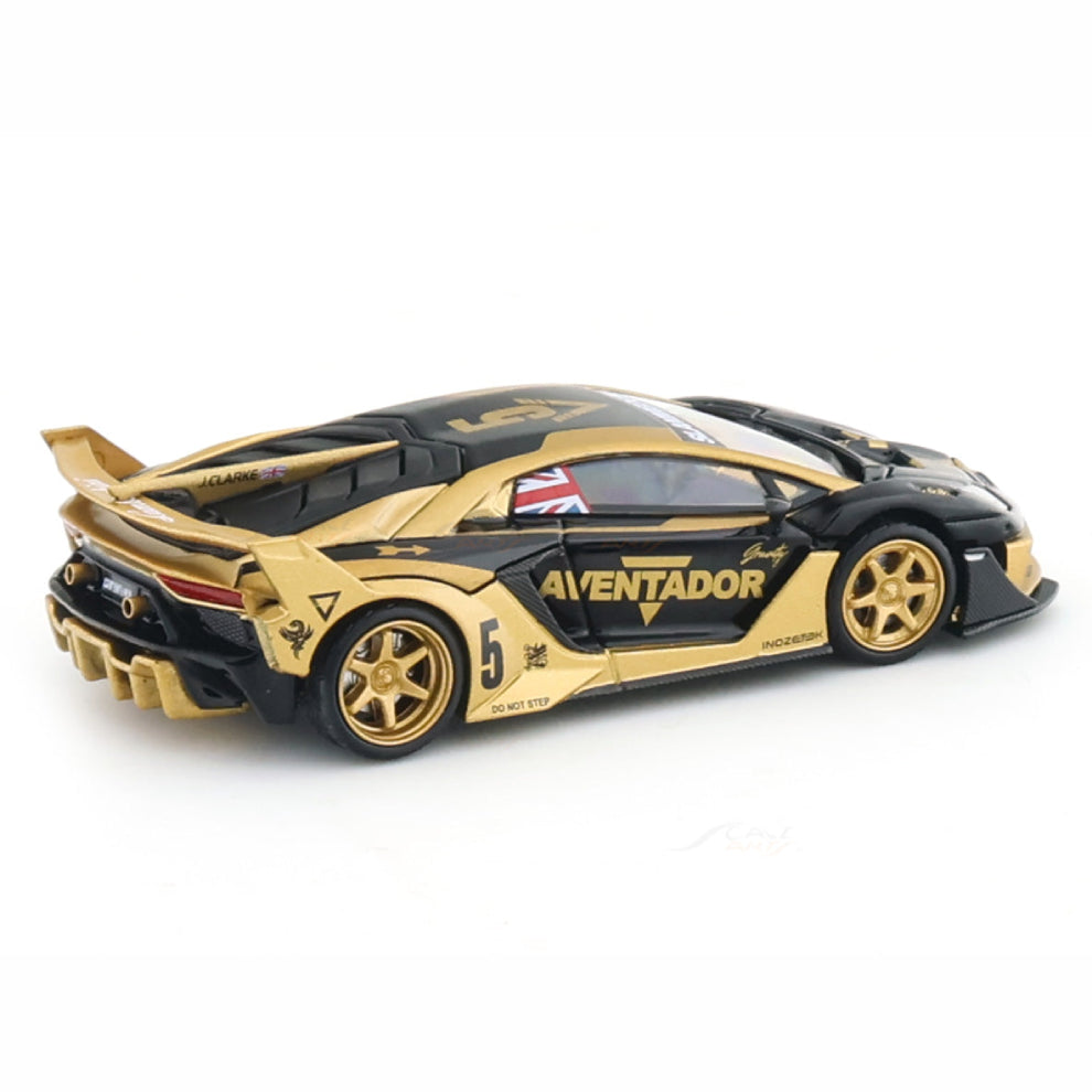 COOLCAR Lamborghini Aventador GT EVO Slammeduk Black Gold 1:64 Scale Diecast Model Car