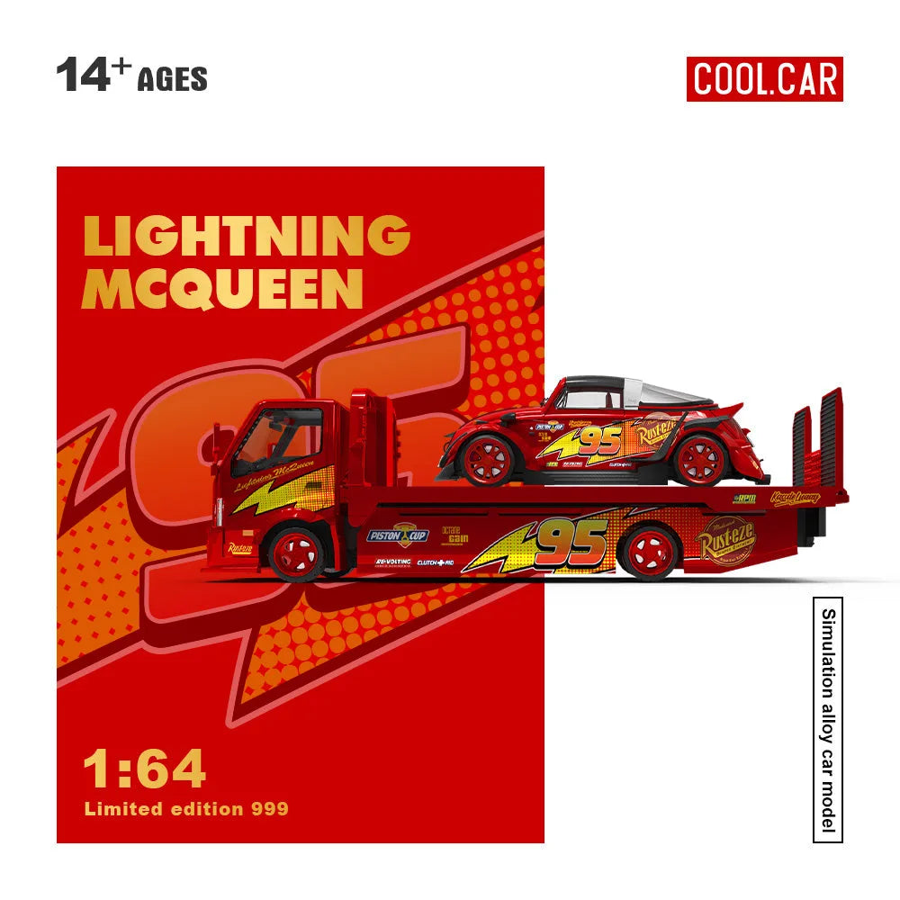COOLCAR Volkswagen Beetle & Hino 300 Lightning McQueen Livery