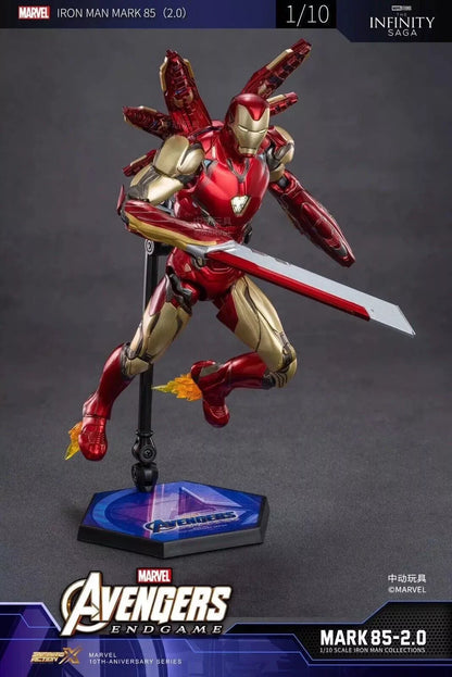 ZD Toys Iron Man Mark 85 Action Figure from Avengers Endgame with Light Effects