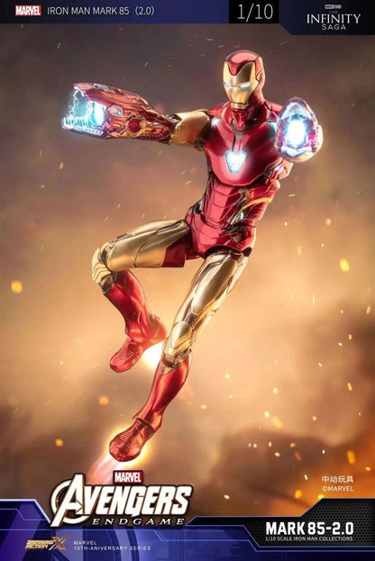 ZD Toys Iron Man Mark 85 Action Figure from Avengers Endgame with Light Effects