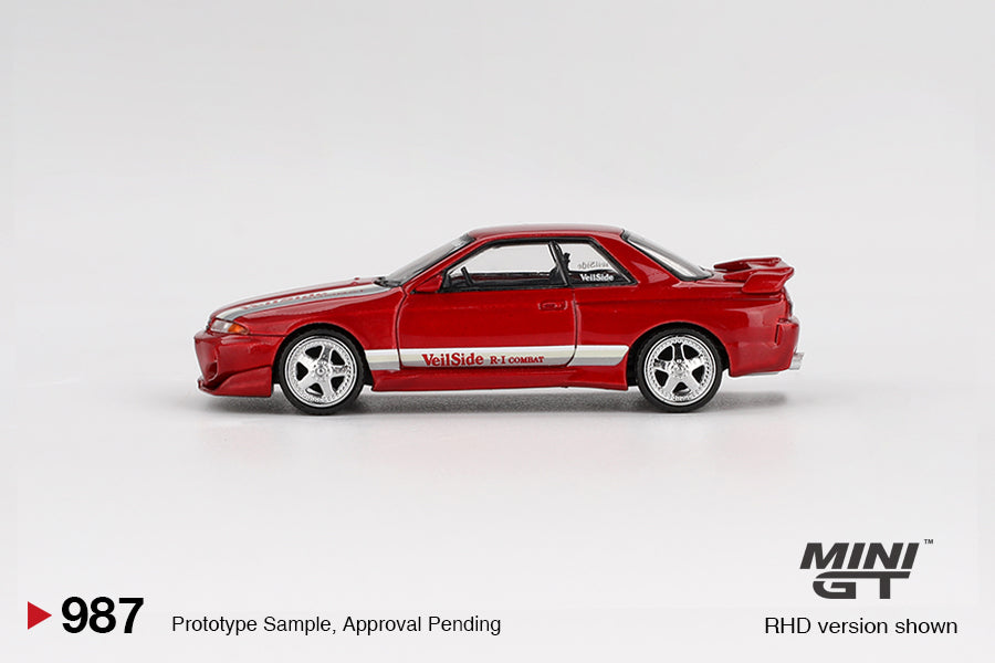 MiniGT 1:64 Nissan Skyline GT-R (R32) VeilSide Combat C-I Gem Red Diecast Model