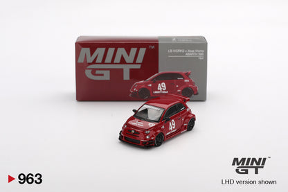 MiniGT 1:64 LB-WORKS x Abas Works ABARTH 595 Red Diecast Model