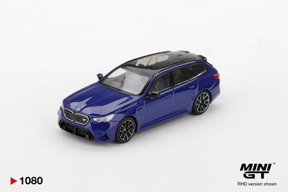 MiniGT 1:64 BMW M5 Touring Marina Bay Blue Metallic Diecast Model