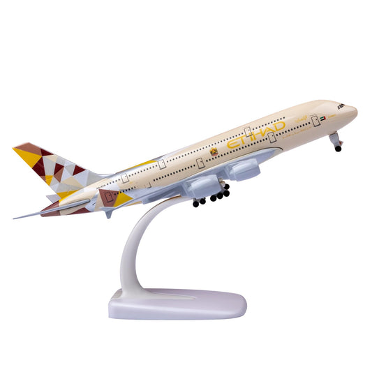 Etihad Airbus A380 1:200 Scale Diecast Airplane Model (20cm)