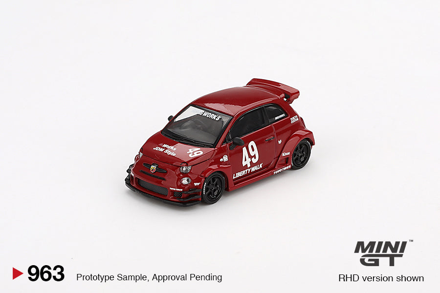 MiniGT 1:64 LB-WORKS x Abas Works ABARTH 595 Red Diecast Model