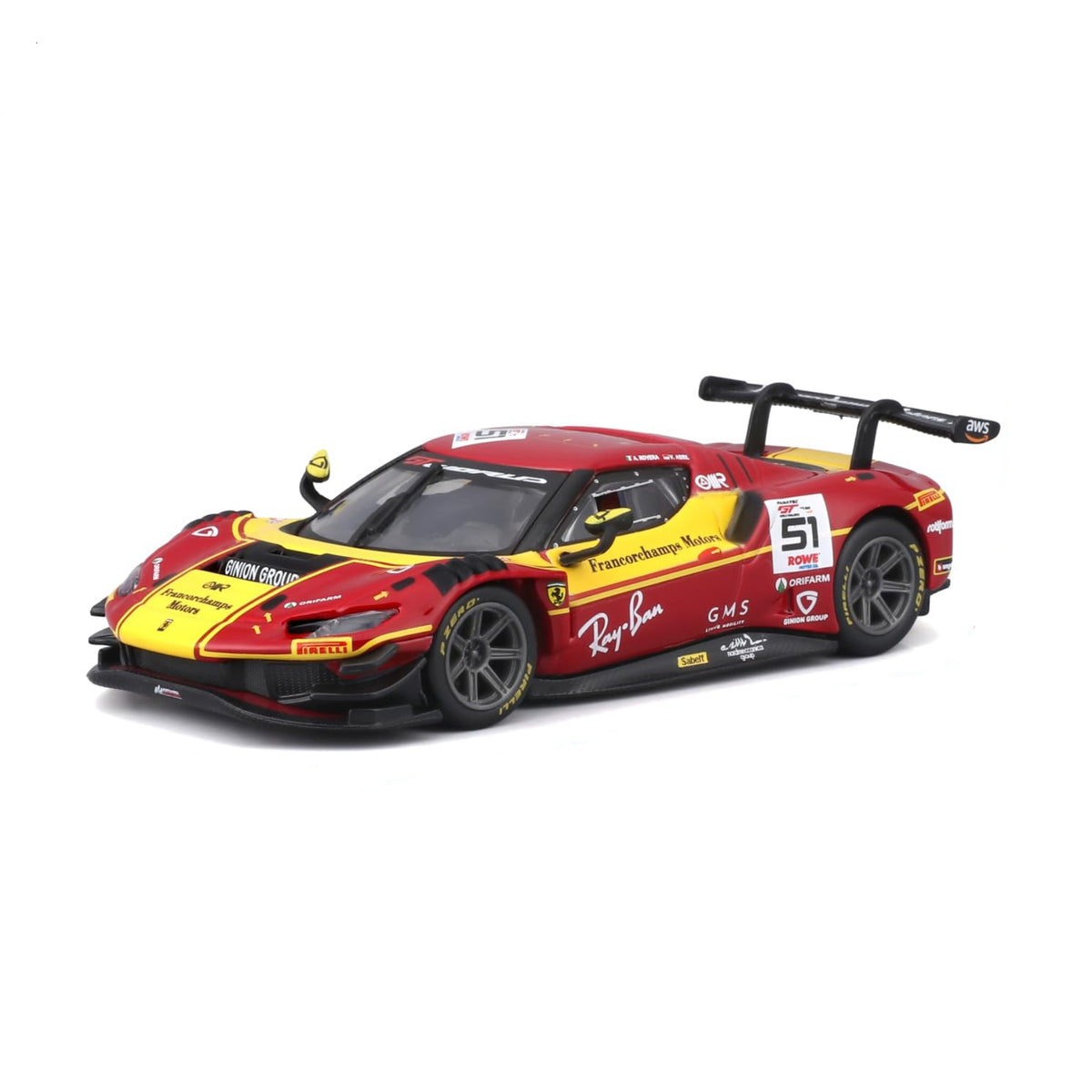 Bburago 2025 Ferrari 296 GT3 #51 1:24 Scale Diecast Model