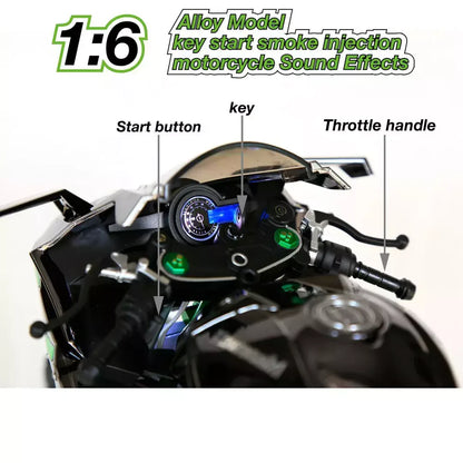 Kawasaki H2R 1:6 Scale Model (Matte Black)