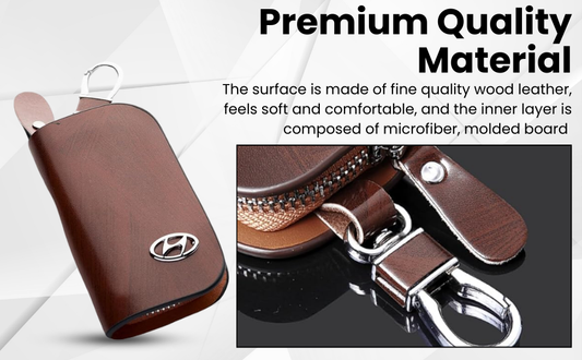 Leather Car Keyring, Brown