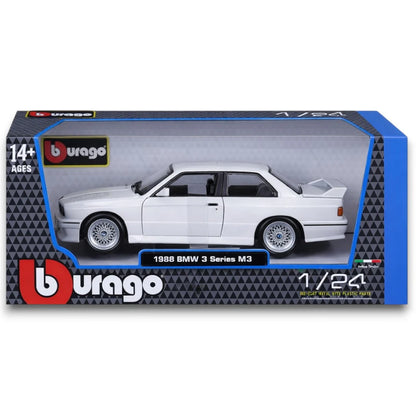 Bburago 1:24 1988 BMW M3 E30 White Diecast