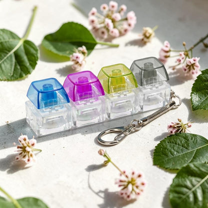Clicky Mechanical Keyboard Fidget Keychain Charm (Blue Switch)