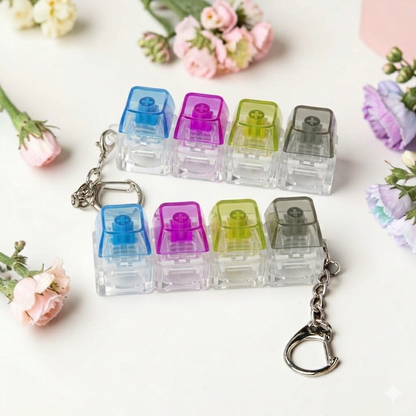 Clicky Mechanical Keyboard Fidget Keychain Charm (Blue Switch)