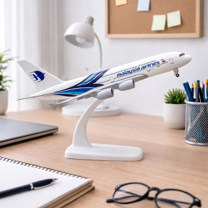 Malaysia Airlines Airbus A380 1:200 Scale Diecast Airplane Model (20cm)